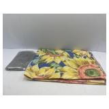 Sunflower Tablecloth with a Plastic Protector
