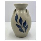 Williamsburg Pottery Factory Blue Floral Pot