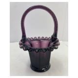 Fenton Glass Purple Basket