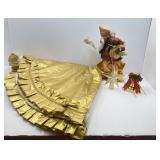 Gold Tree Skirt, Star, Angel and Musical Bell