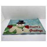Holiday Snowman Christmas Rug