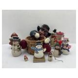 Miscellaneous Lot of Snowman Figurines & Ornaments