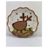 Cracker Barrel Reindeer Holiday Plate
