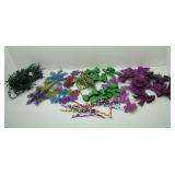 Pink Red Blue Green Purple Glitter Ornaments