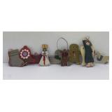 Miscellaneous Lot of Flat Wooden Ornaments