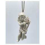 Lenox Harp Playing Cherub 2001 Ornament