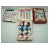 Pink, Blue and Gray Christmas Ornaments