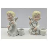 Love and Joy Cherub Candle Holders