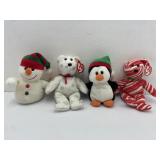 Ty Jingle Beanies: Snowman Bears Penguin