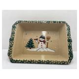 Country Snowman Casserole Dish