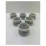 Christmas Holly Porcelain Napkin Rings