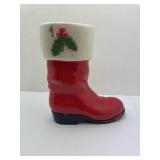 Santa Boot Flower Vase