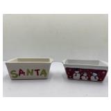 Mini Loaf Pans: Santa Snowman