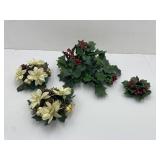 Holiday Floral Candle Rings