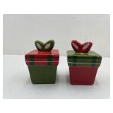 Red and Green Presents Salt and Pepper Shakers