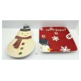 Snowmen Serving Platters One from Cracker Barrel