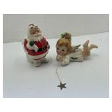 Christmas Figurines: Santa Claus & Christmas Angel