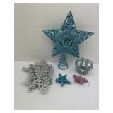 Glitter Tree Decorations Toppers
