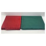 Red and Green Cloth Tablecloths