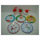 Christmas Plates and Santa Water Bottles