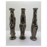 The Three Wise Men Metallic Gold Ceramic Figurines