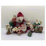 Santa Figurines and a Santa Mug
