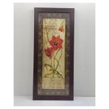 Framed Mediterrian Tulip Wall Art 21.5x9.5x1inches