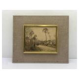 The Road by Pissaro Print Framed 14x12x1 inches