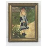 A Girl with a Watering Can Print by Renoir Framed