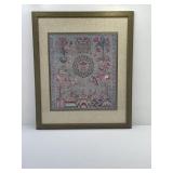 Floral Tapestry Print Framed 24x20x1 inches