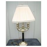 2 Candle Black and Pewter Colored Table Lamp