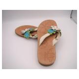 Sonoma Floral Flip Flop Thong Sandal White with
