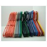 45 Plastic Hangers, Assorted Colors