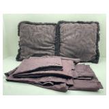 Dark Purple Curtain Panels and Throw Pillows