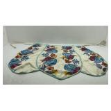 Folk Art Rooster and Floral Half Apron