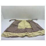Plaid Yellow and Brown Half-Apron