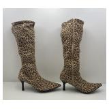 Pierre Dumas Over-the-Knee Stiletto Boots with Leo