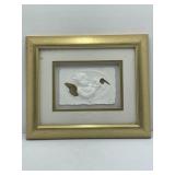 Framed Artwork of Gilded Relief Cherub