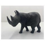 Carved Wooden Rhinoceros Figurine