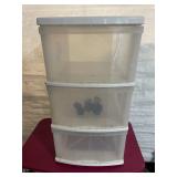 3 Drawer Plastic Storage Cart with Wheels