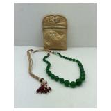 Kalajee Jewelry Green Beaded Necklace