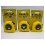3 Stanley 16ft Measuring Tapes