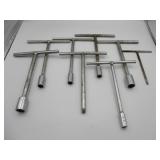 Lot of Metric T Handle Sockets 10,12,13,14,17,19