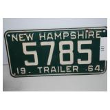 1964 NH License Plate 5785