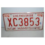 NH License Plate XC3853