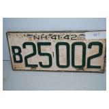 NH 41ï¿½42 License Plate B25002