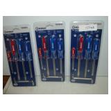 3 Kobalt 5pc Screwdriver Sets