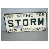 NH 1965 License Plate Storm