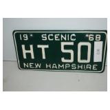 1968 NH License Plate HT 50