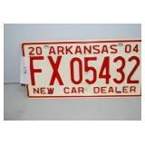 2004 Arkansas License Plate FX05432